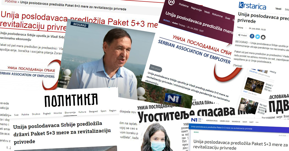 mediji - Unija poslodavaca Srbije - 200726
